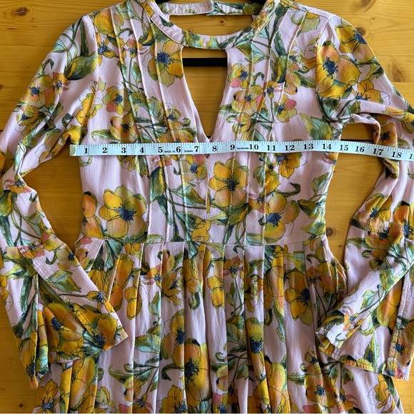 Free People Spring Tegan Floral Dress Sz 4 - Picture 8 of 11